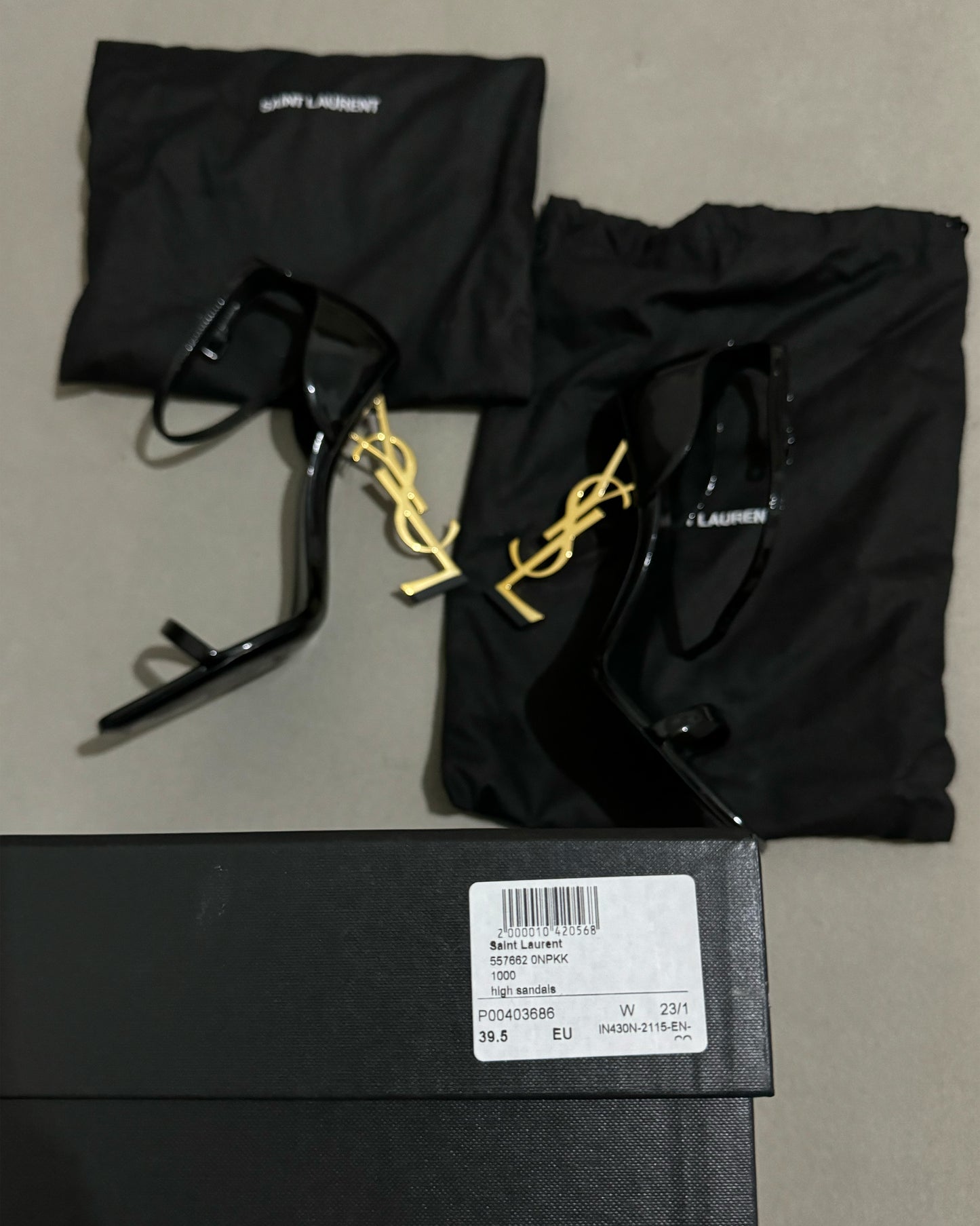 Patent Calfskin Opyum 110 Sandals